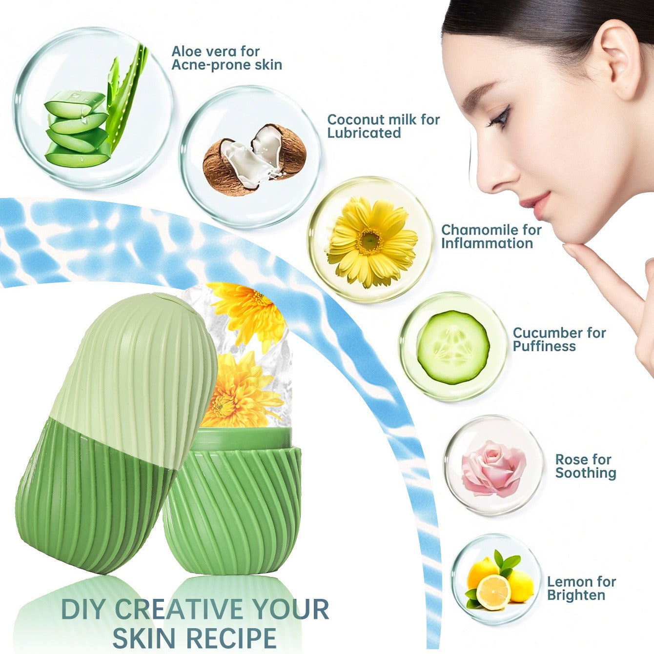 Silicone Facial Ice Mold